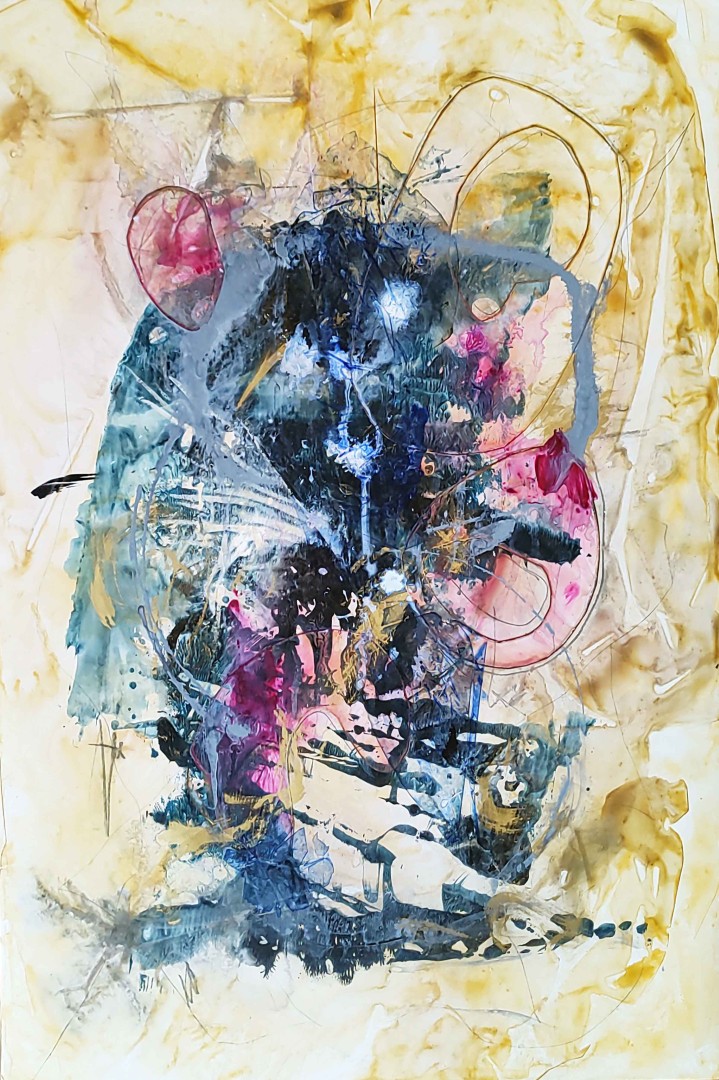 42x60, acryl auf steinpapier